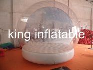 Συνήθειας σαφής PVC φυσαλίδων σκηνή σφαιρών χιονιού μπαλονιών διογκώσιμη με την αεροστεγή βάση